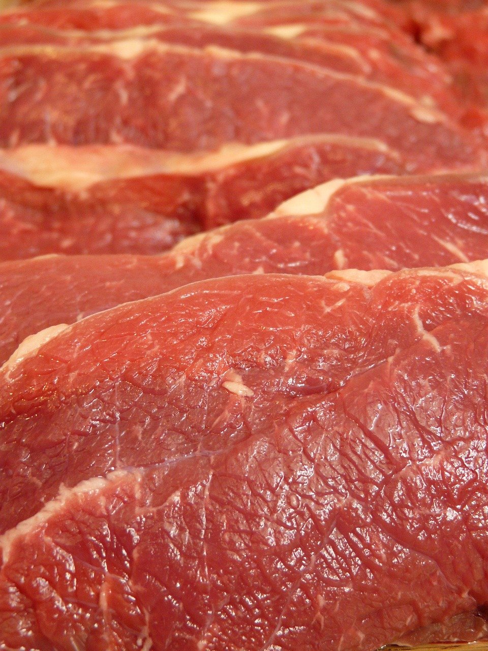 pork back, chop, flesh, raw, grill, steak, meal, food, red, pig, close up, macro